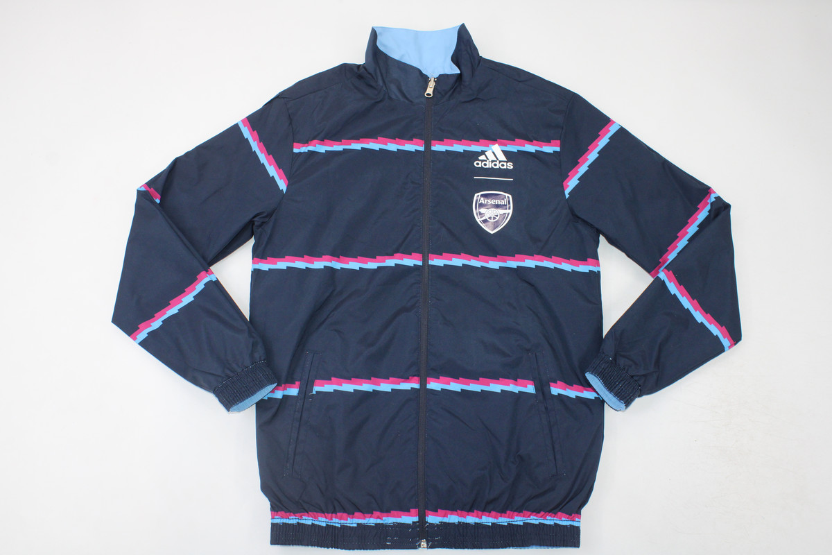 AAA Quality Arsenal 22/23 Reversible Wind Coat - Sky Blue/Navy